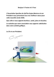 VOEUX 2026 Accueil As Golf de Gujan-Mestras